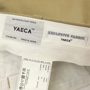 YAECA 11654 ワイドパンツ テーパード チノパン ボタンフライ 30 カーキベージュ