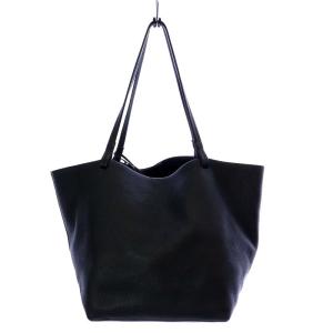 The Row Park Tote Threeトートバッグ ショルダーバッグ カーフスキン ポーチ付き ブラック