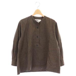 20AW COLOURED COTTON シャツ 長袖 コットン 1 茶 ブラウン