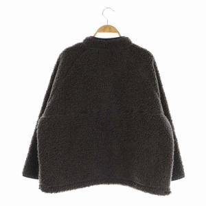 BEAMS BOY 21AW カットソー ボア フリース 長袖 プルオーバー ハーフジップ スタンドカラー グレー
