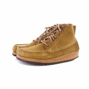 BIRKENSTOCK マートンシアリング Marton Shearling ショートブーツ ローヒール スクエアトゥ レースアップ ベロア 23cm