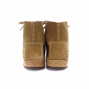 BIRKENSTOCK マートンシアリング Marton Shearling ショートブーツ ローヒール スクエアトゥ レースアップ ベロア 23cm