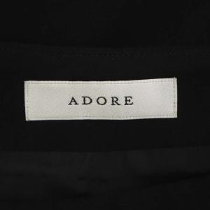 ADORE クリアボンディングスカート フレア ロング ラップ調 36 黒 ブラック