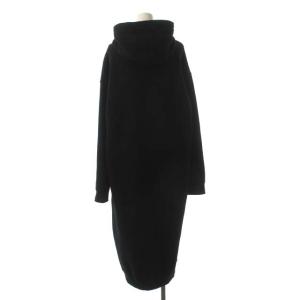 Deuxieme Classe 21AW Sweat Dress パーカーワンピース ロング 長袖 フード 裏起毛 黒 ブラック