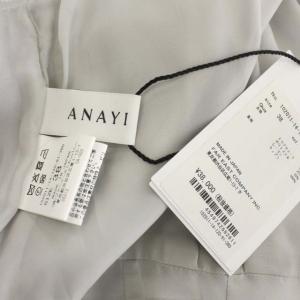 ANAYI 20SS グログランタイト ワンピース ノースリーブ ミモレ丈 ロング タック 38 ライトグレー
