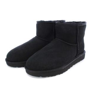 クラシック ミニ 2 CLASSIC MINI 2 ムートンブーツ ショート フラット スエード US8 25cm 黒 ブラック