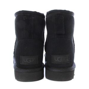 UGG australia クラシック ミニ 2 CLASSIC MINI 2 ムートンブーツ ショート フラット スエード US8 25cm 黒 ブラック