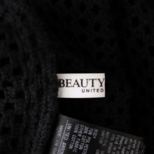 BEAUTY&YOUTH UNITED ARROWS 22年製 クロシェ メッシュ ベスト 2WAY ウォッシャブル ワンピース ミモレ ロング 黒 ブラック