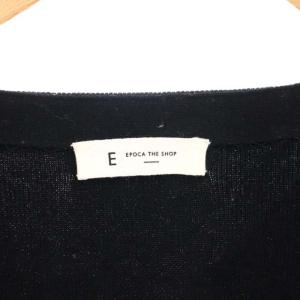 EPOCA カーディガン ショート丈 ジップアップ 40 黒 ブラック