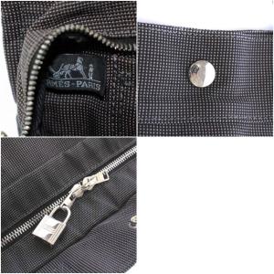 HERMES エールライン MM トートバッグ キャンバス 南京錠付き グレー