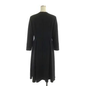 23区 vingt-trois × VERY 20SS クラッシータックワンピース ロング 長袖 40 黒 ブラック