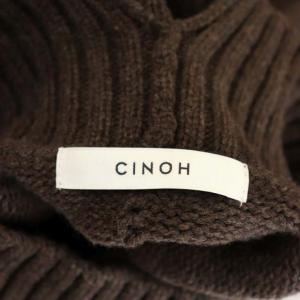 CINOH 20AW ニット セーター タートルネック 長袖 プルオーバー ウール 38 ダークブラウン 茶