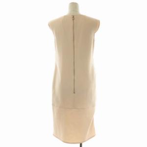 René basic 21年 デイリーリラックスドレス ワンピース ロング ノースリーブ 裾フレア 34 ピンクベージュ 5126070