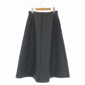CELFORD ×Hanae Mori 22AW キルティングフレアスカート ロング 38 グレー