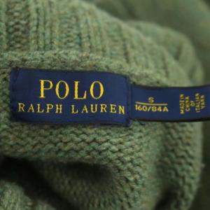 POLO RALPH LAUREN タートルネックニット チュニック 長袖 カシミヤ混 S 緑 グリーン