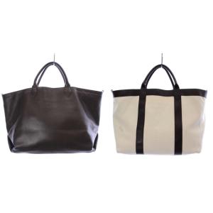Deuxieme Classe セルリ CELERI 21SS TOTE BAG リバーシブル トートバッグ ハンドバッグ レザー キャンバス 茶色 ブラウン