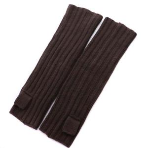 L'Appartement Arm Warmer アームウォーマー ニット 指ぬき 茶 ブラウン