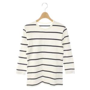 vingt-trois Armor-lux スムース カットソー 七分袖 八分袖 ボーダー プルオーバー 40 白 紺 ホワイト