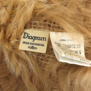 Diagram GRACE CONTINENTAL ベスト ジレ 前開き ラビットファー ラクーンファー トグルボタン 36 ベージュ