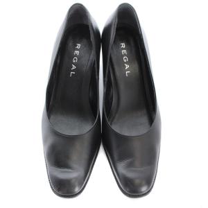 REGAL パンプス レザー ハイヒール 24.5cm 黒 ブラック