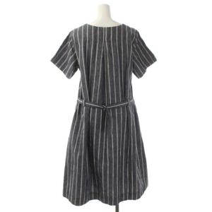 MHL. ROUGH COTTON LINEN SHIRTING リネン コットン シャーリング ワンピース フレア ミディ ひざ丈