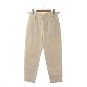 NATURAL DENIM ナチュラル デニムパンツ テーパード ボタンフライ タック コットン 1 アイボリー