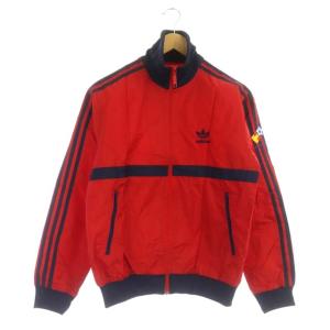 ナイロン トラックジャケット ジップアップ S 赤 紺 レッド ネイビー