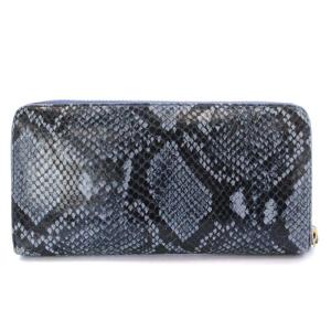 ANYA HINDMARCH Eyes 長財布 ラウンドファスナー パイソン柄 レザー タッセル ネイビー