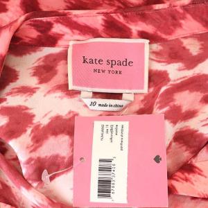 kate spade new york Panthera Long Sleeve Shirtdress ワンピース シャツ ステンカラー 長袖 ひざ丈 ヒョウ柄 レオパード