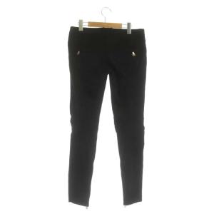 BALMAIN バイカー チノパンツ テーパード 36 黒 ブラック