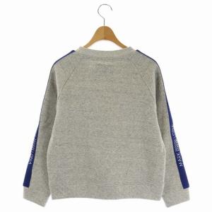 MARK&LONA 裏起毛 ロゴ ファー付き スウェット トレーナー プルオーバー スカル クルーネック ボンボン付き コットン 長袖 36 マルチカラー