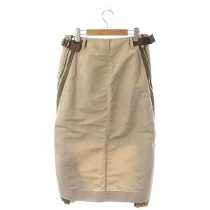 sacai 22SS Nylon Twill Mix Skirt スカート 2 ベージュ