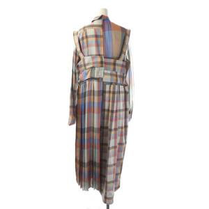 sacai 22AW Plaid Dress チェックワンピース プリーツ切替 3 マルチカラー