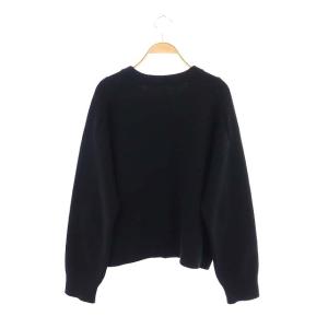 Deuxieme Classe 22AW ミドルゲージ クルーネックプルオーバー ニット 長袖 ブラック