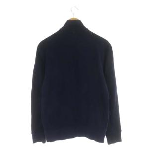 POLO RALPH LAUREN コットンジップアップ ブルゾン ジャケット 薄手 長袖 ロゴ刺繍 S 紺 ネイビー