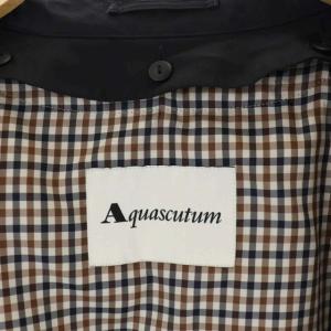 Aquascutum ライナー付ショートトレンチコート S 紺