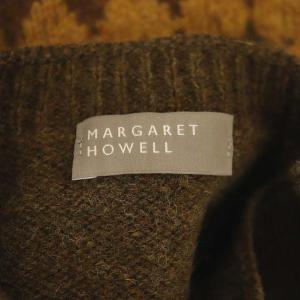 MARGARET HOWELL BANDED FAIRISLE ニット セーター プルオーバー 長袖 2 茶 ブラウン
