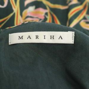 MARIHA 夏の月影のドレス ワンピース ロング ノースリーブ 総柄 36 緑 マルチカラー グリーン
