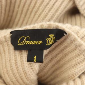 Drawer 9G畦編みタートルネックニット カシミヤ混 1 ベージュ