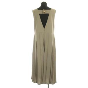ADORE ドライツイルプリーツワンピース ジャンパースカート ノースリーブ ロング 38 グレージュ