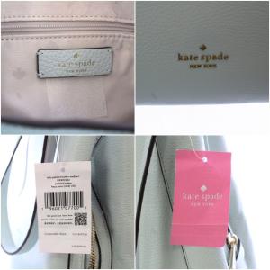 kate spade new york レイラ トートバッグ ハンドバッグ レザー 水色 ブルー WKR00344