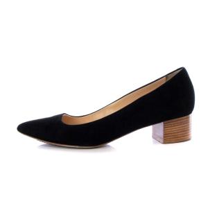 PELLICO アンドレア ANDREA パンプス チャンキーヒール ポインテッドトゥ スエード 35 22cm 黒 ブラック 2593