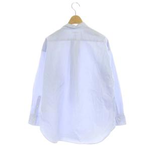 DRESSTERIOR 長袖シャツ ストライプ 前開き コットン 38 ライトブルー