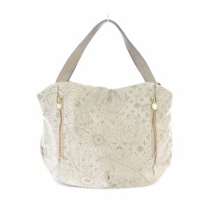 russet トートバッグ モノグラム 花柄 黄緑 イエローグローン