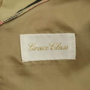 Grace Class 22SS タフタチェックリボンドレス ロング ミモレ丈 ノースリーブ 36 ベージュ ピンク 黒 ブラック