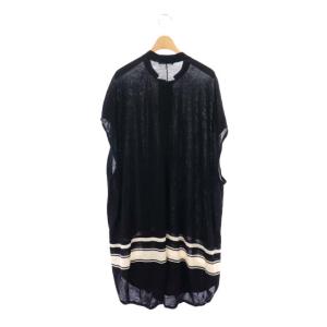 GALERIE VIE 21SS クレープコットン オーバーサイズドプルオーバー カーディガン 半袖 S 黒 ブラック ベージュ