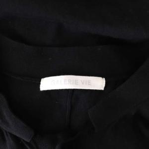 GALERIE VIE 21SS クレープコットン オーバーサイズドプルオーバー カーディガン 半袖 S 黒 ブラック ベージュ