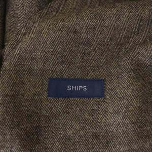 SHIPS ウール ブレンド ジャンパースカート ワンピース ロング タイト 茶 ブラウン