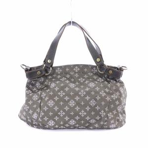 russet ハンドバッグ トートバッグ モノグラム ナイロン×レザー 茶 ブラウン