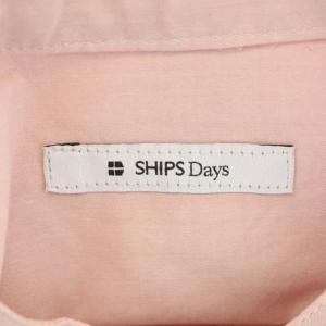 SHIPS Days シャツワンピース 長袖 ロング フレア リボンベルト付き ONE ライトピンク